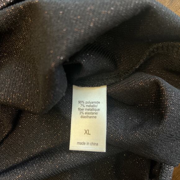 NWT Maurices Metalic Shimmery Cap Sleeve Top Sz XL, Dark Academia Booktok Campus - Picture 3 of 8